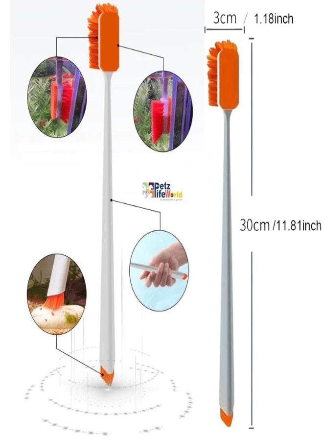 VAYINATO® MK-03 Mini Aquarium Fish Tank, Rock, Wood, Algea Cleaning Brush | Sponge Pad Scrubber for Cleaning Glass and Acrylic Fish Tank 30CM Long by Petzlifeworld - Image 3